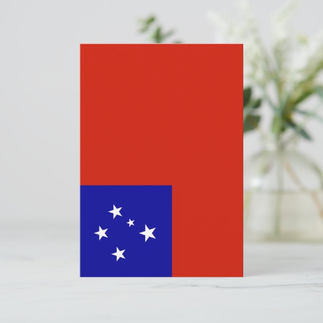 Samoa flagga tack kort (Stående Fram)