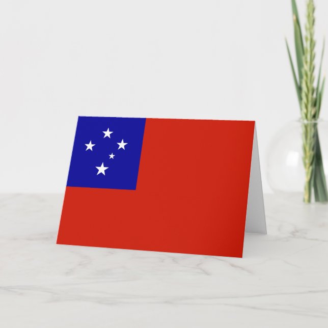 Samoa flagga tack kort (Framsida)