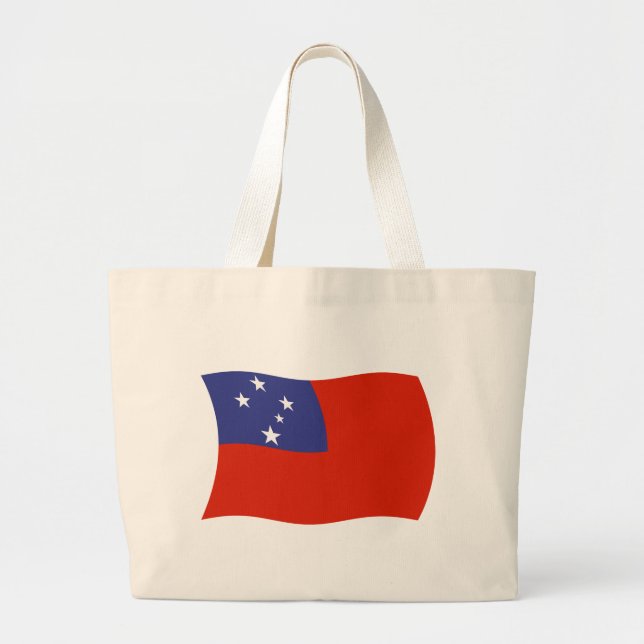 Samoa Flagga Tote Bag Jumbo Tygkasse (Framsidan)