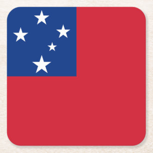 Samoa Flagga Underlägg Papper Kvadrat