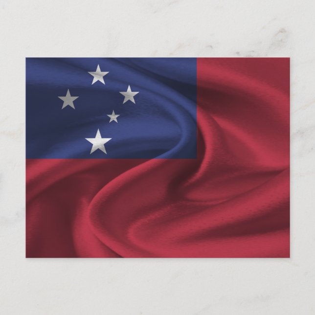 Samoa Flagga Vykort (Framsida)