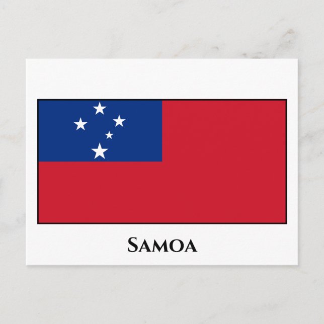 Samoa Flagga Vykort (Framsida)