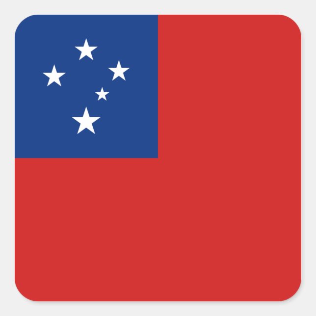 Samoa flaggaklistermärke fyrkantigt klistermärke (Framsida)