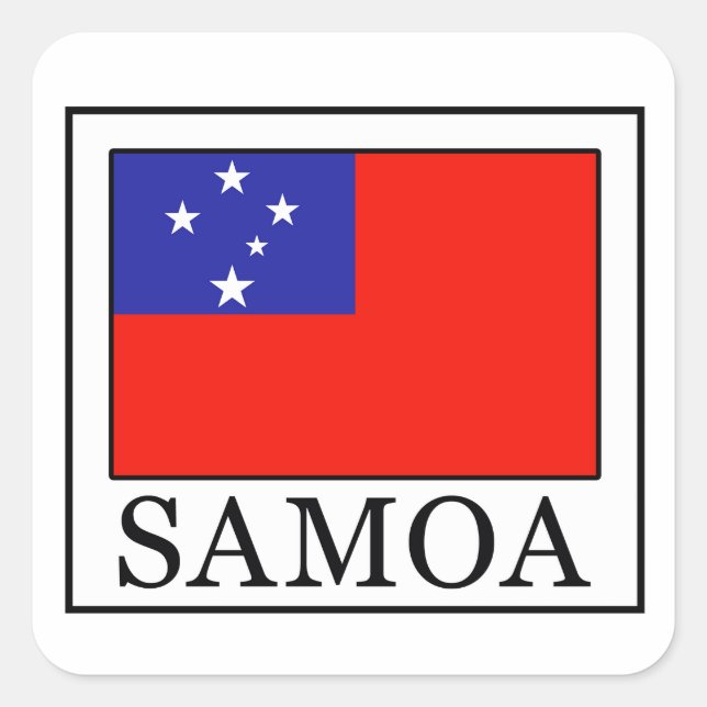 Samoa Fyrkantigt Klistermärke (Framsida)