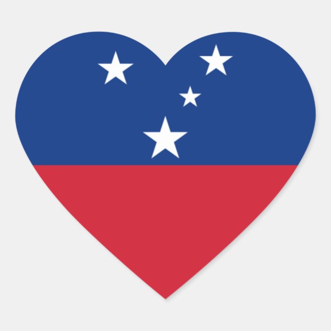 samoa hjärtformat klistermärke (Framsida)