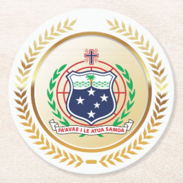 Samoa Jackar av Arm Underlägg Papper Rund
