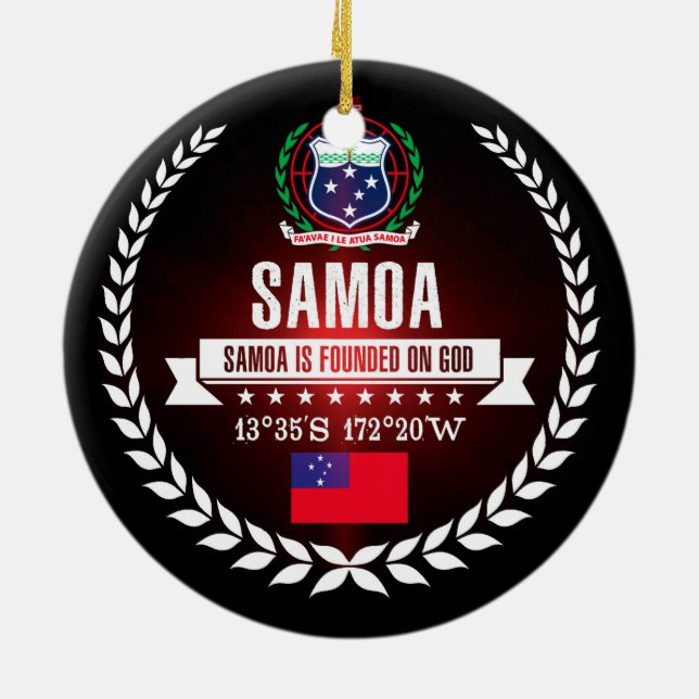 Samoa Julgransprydnad Keramik (Baksidan)
