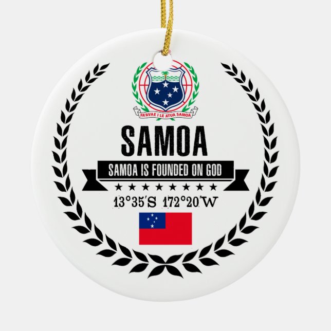Samoa Julgransprydnad Keramik (Framsidan)