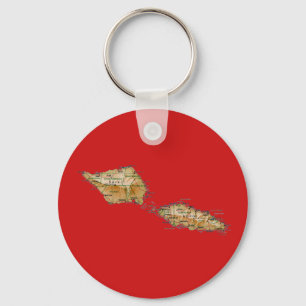 Samoa karta Keychain Nyckelring