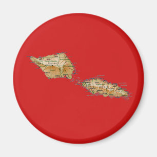 Samoa kartamagnet magnet