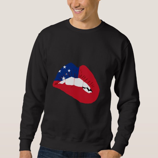Samoa Lip Samoan Flagga Samoan Pride Samoan Roots Lång Ärmad Tröja (Framsida)