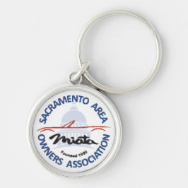 SAMOA Logo Keychain Rund Silverfärgad Nyckelring