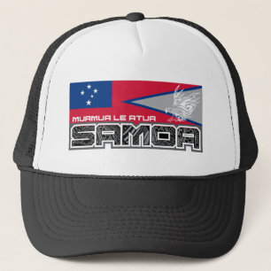 Samoa Muamua Le Atua - American Samoa/Samoa flagga Truckerkeps