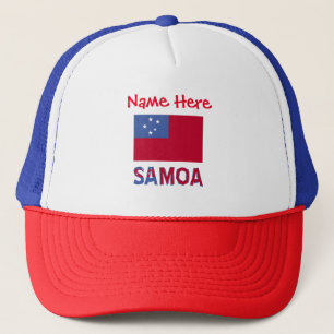 Samoa och Samoanska Flagga Röd Personalisering Keps