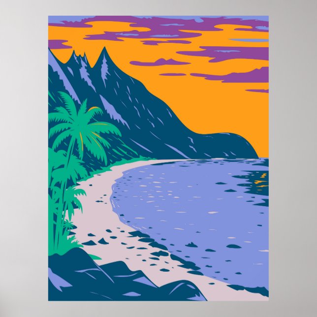Samoa Ofu Beach Poster (Framsidan)