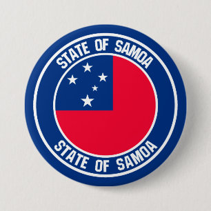 Samoa Round Emblem Knapp