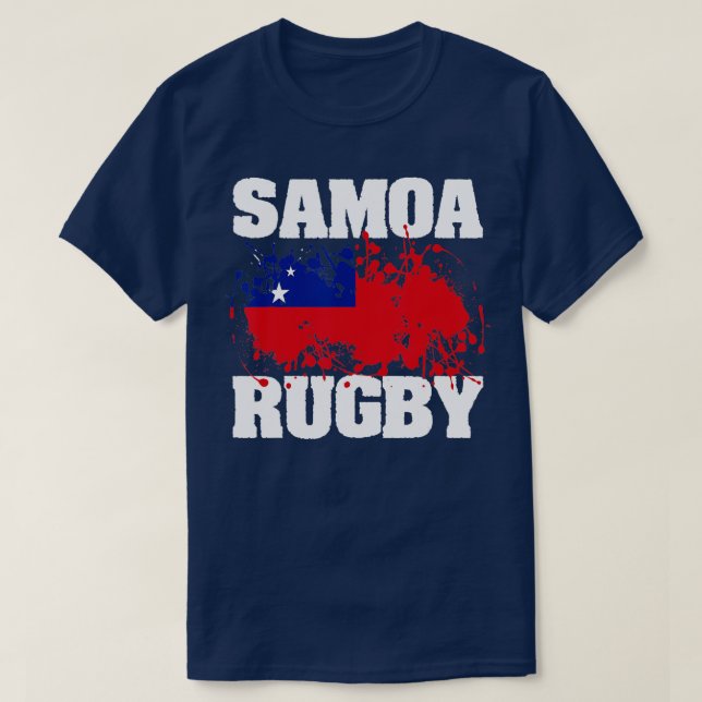 Samoa Rugby Samoan Flagga Pride Manar Women Gift I T Shirt (Design framsida)