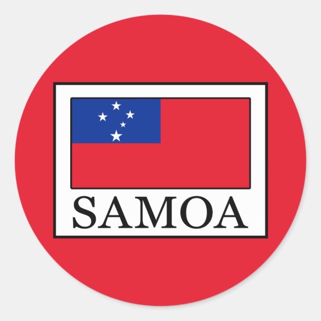 Samoa Runt Klistermärke (Framsida)