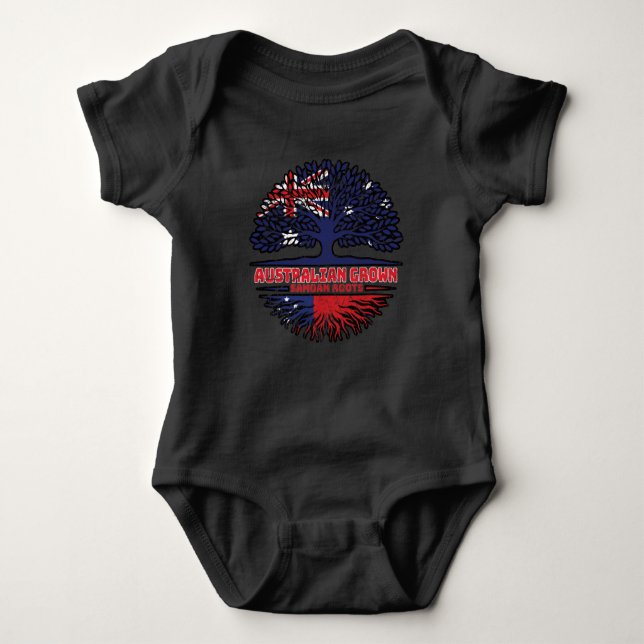 Samoa Samoan Australien Australien Träd Roots Flag T Shirt (Framsida)