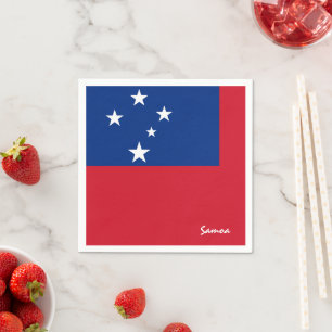Samoa & Samoan Flagga party mode /sportfantast Pappersservett