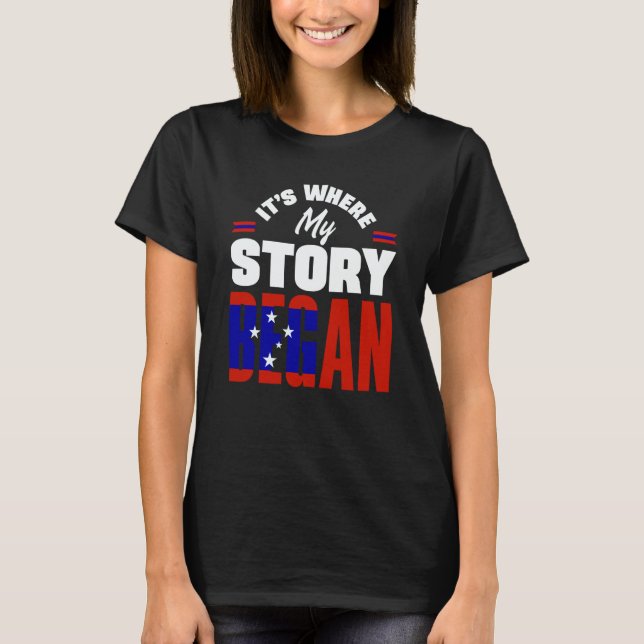 Samoa Samoan Samoa Flag Its Where My Story Began T Shirt (Framsida)