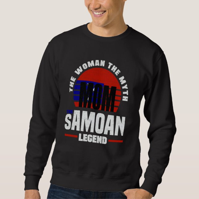 Samoa Samoan Samoa Flag Mors Dag Lång Ärmad Tröja (Framsida)