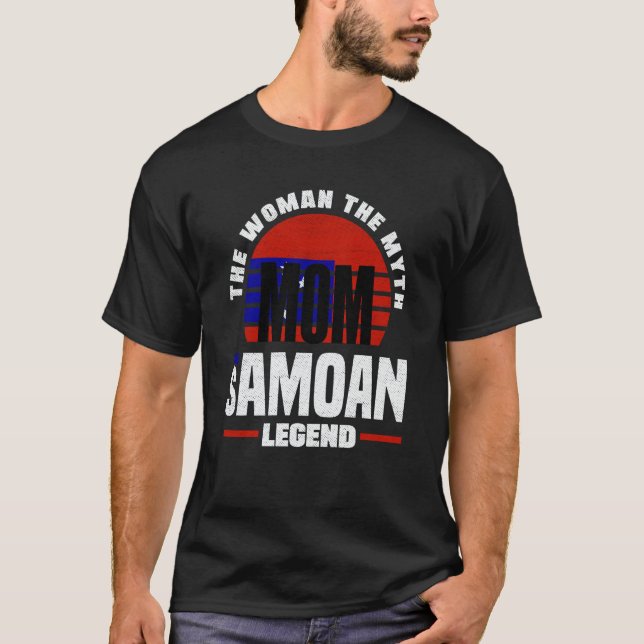 Samoa Samoan Samoa Flag Mothers Day T Shirt (Framsida)