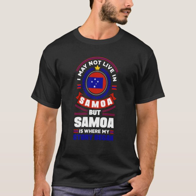 Samoa Samoan Samoa Flagga Citat T Shirt (Framsida)