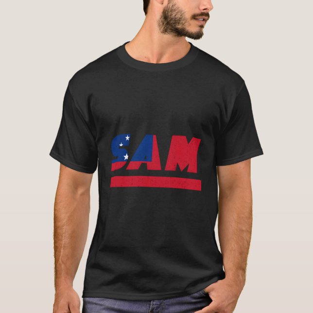 Samoa samoans med Flagga T Shirt (Framsida)
