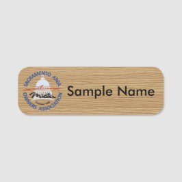 SAMOA Trä Logo Namnskylt Namnbricka