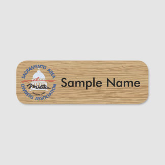SAMOA Trä Logo Namnskylt Namnbricka