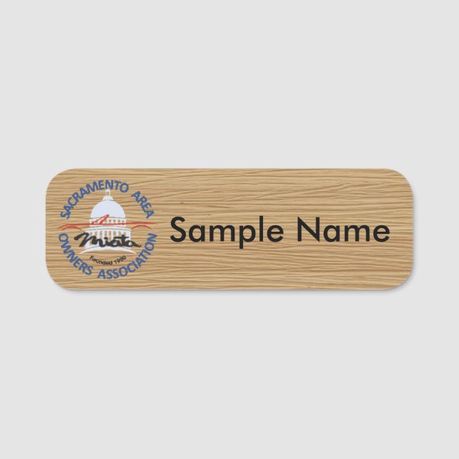 SAMOA Trä Logo Namnskylt Namnbricka (Framsida)