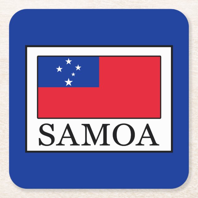 Samoa Underlägg Papper Kvadrat (Framsidan)