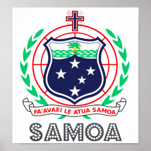 Samoa vapensköld poster