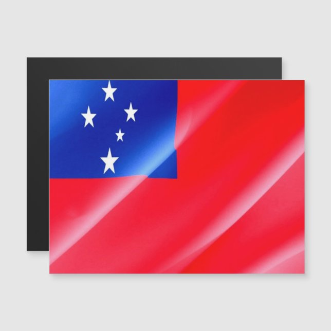 Samoa - Vikande Flagga - (Fram/baksida)