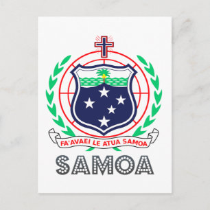 Samoan Emblem Vykort