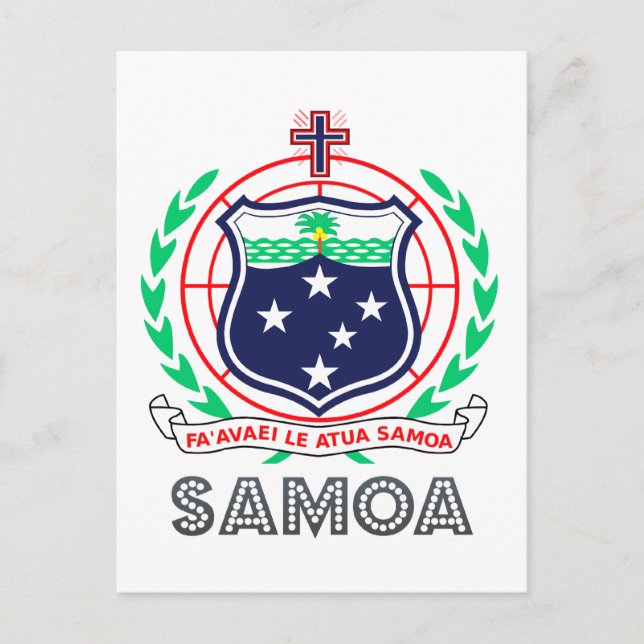 Samoan Emblem Vykort (Framsida)