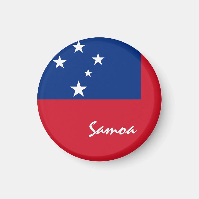 Samoan flagga & Oceanien - resor/sportfantaster Magnet (Framsidan)