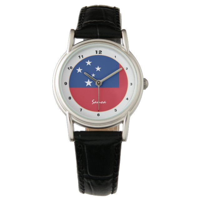Samoan Flagga & Samoa trendig mode /design watch Armbandsur (Framsida)