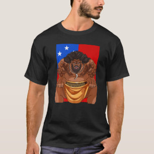 Samoan Pride Polynesian Haka Dance Samoa Flagga Pr T Shirt