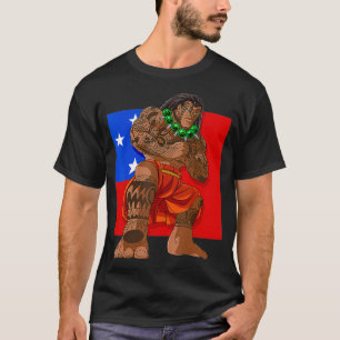 Samoan Pride Polynesian Haka Dance Samoa Flagga T Shirt