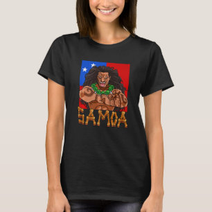 Samoan Pride Polynesian Warrior Samoa Flagga Premi T Shirt