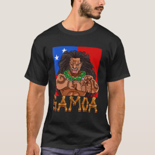 Samoan Pride Polynesian Warrior Samoa Flagga T Shirt
