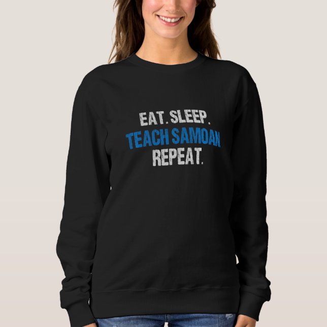 Samoan Samoan Repeat Samoas språk T Shirt (Framsida)