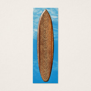 Samoan Tapa Surfboard Bookmark Litet Visitkort