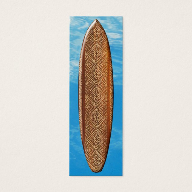 Samoan Tapa Surfboard Bookmark Litet Visitkort (Framsidan)
