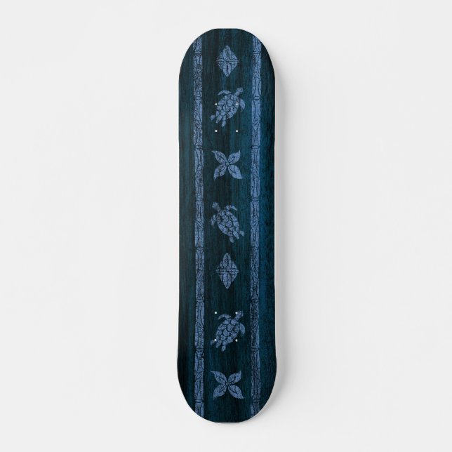 Samoan Tapa Vintage Surfa Skateboard Bräda 20,5 Cm (Framsida)