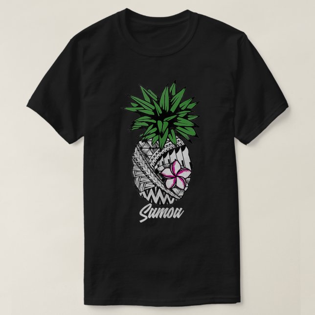 Samoan tribal pineapple Samoa 1854 T Shirt (Design framsida)