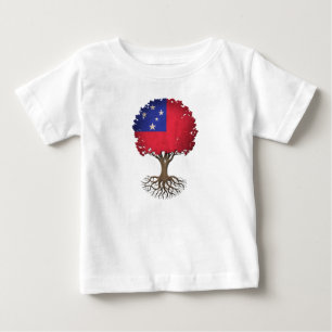 Samoansk flaggalivets trädanpassade tee shirt