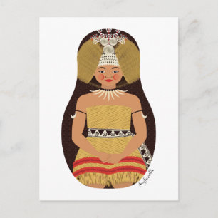 Samoansk Matryoshka vykort
